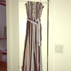 Striped summer jumpsuit